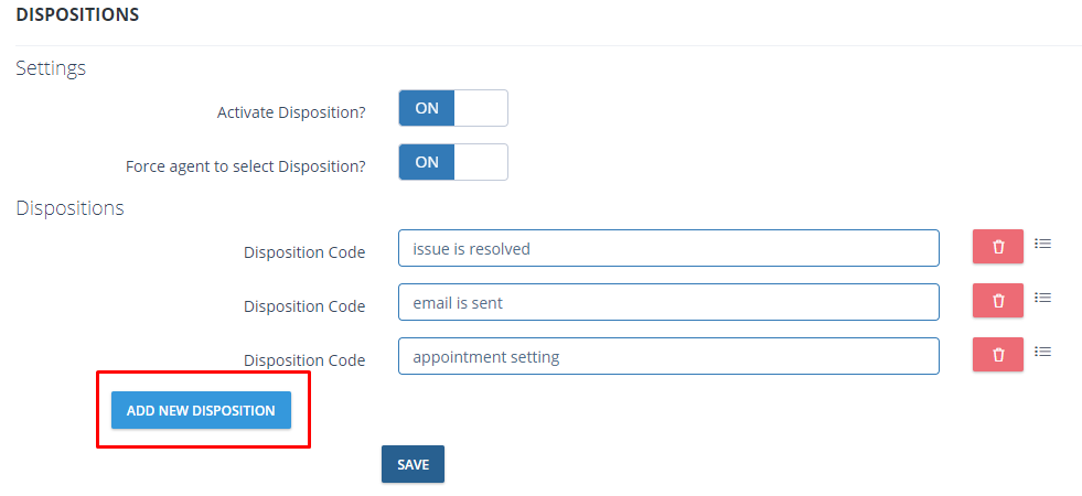 Live chat dispositions