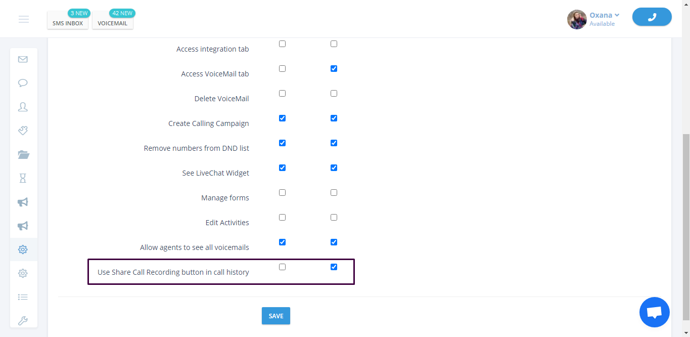 use share call recording