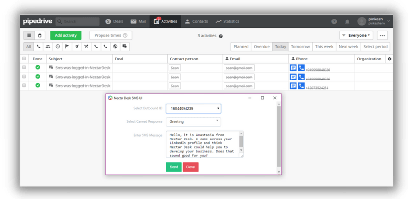 Pipedrive integration